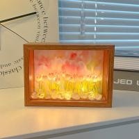 ราคา โคมไฟดอกไม้ DIY ทิวลิป กรอบรูปดอกทิวลิป โคมไฟ Led ของขวัญ ของตกแต่งบ้าน Led รูปดอกทิวลิปจําลอง ของขวัญวันเกิด ของให้แฟน คอมไฟดอกไม้ ของขวั (20016736047)