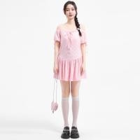 ราคา Closet Crush Lemonade เดรสลูกไม้เปิดไหล่สีชมพูอ่อน (21391166526)