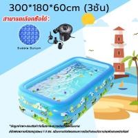 ราคา รับประกัน10ปี สระว่ายน้ำเป่าลม สระน้ำ สระลม สระว่ายน้ำเด็ก สระน้ำขอบตั้ง สระว่ายน้ำเด็ก สระน้ำขนาดใหญ่ 120 150 180 210 260 300cm Swimming Pool สระน้ำกันลื่น อ่างน้ำเด็ก (21351543677)