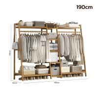 ราคา ตู้แขวนผ้า ราวแขวนผ้า โครงไม้ ราวแขวนเสื้อผ้า พร้อมชั้นวางของ ชั้นวางเสื้อผ้า ราวตากผ้า ราวไม้แขวนผ้า ตู้แขวนผ้า ราวแขวนผ้า wardrobe simplemall (21397762135)