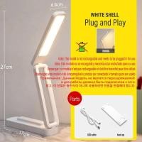 ราคา โคมไฟ LED ตั้งโต๊ะแบบพับได้พร้อมรีโมทควบคุมหรี่แสงได้โคมไฟ USB ชาร์จไฟได้สำหรับอ่านหนังสือสำนักงานข้างเตียงไฟกลางคืน (21170960561)