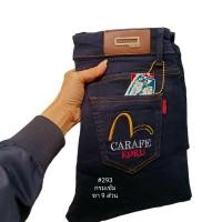 ราคา 293 กางเกงยีนส์ ผ้าฮ่องกง สีกรมเข้ม เอวกลาง ขา 9 ส่วน (21181538484)