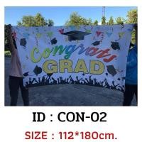 ราคา ป้ายฉาก ป้ายผ้า CONGRATS CONGRATULATION ป้ายBackdrop งานรับปริญญา CON BD (17945557240)
