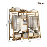 ราคา ตู้แขวนผ้า ราวแขวนผ้า โครงไม้ ราวแขวนเสื้อผ้า พร้อมชั้นวางของ ชั้นวางเสื้อผ้า ราวตากผ้า ราวไม้แขวนผ้า ตู้แขวนผ้า ราวแขวนผ้า wardrobe simplemall (21393838104)