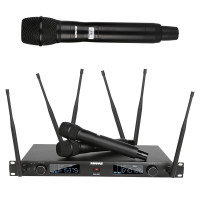 ราคา ไมโครโฟน SHURE ไมโครโฟนไร้สาย SM 288 ไมโครโฟนแขวนไร้สาย ไมโครโฟนไร้สาย 6 เสาอากาศ ระยะรับสัญญาณ 150m UHF (21404154632)