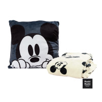 ราคา Moshi Moshi หมอนผ้าห่ม หมอนผ้าห่มขนาดพกพา ลาย Mickey Mouse ลิขสิทธิ์แท้ รุ่น 6100004192 4193 (21412492715)