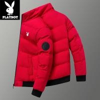 ราคา PLAYBOY เสื้อขนเป็ดผู้ชายชุดผู้ชายฤดูหนาวให้ความอบอุ่นมีฮู้ดแฟชั่นแบบใหม่ปี2023เสื้อคลุมแบบสั้นปกขนสัตว์ (6949574187)