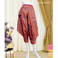 ราคา Siampasin กางเกงม้ง โจงกระเบนผ้าฝ้าย กางเกง5ส่วน ใส่เอว 28 42 นิ้ว ไซส์ปกติ กางเกงผ้าฝ้าย ผูกข้าง กางเกงชาวเขา กางเกงลายไทย Thai pattern pants (6562936844)