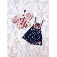 ราคา Mushroom kiss Set ชุดเซ็ต 2 ชิ้น เสื้อครอปแขนตุ๊กตา พิมพ์ลายการ์ตูน แต่งลายลูกไม้สีแดง เอี๊ยมกางเกงขาสั้นสียีนส์เข้ม (21392830181)