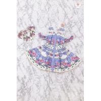 ราคา Plummy Ladie Dress งานเซ็ต 2 ชิ้น เดรสสั้นสีม่วงขาว พิมพ์ลาย แขนตุ๊กตาลายลูกไม้ มีกระดุมหน้าและซิปหลัง เสื้อคลุมปักลาย (21426786706)