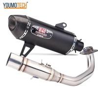ราคา ท่อไอเสียรถจักรยานยนต์สำหรับ YAMAHA Xmax 300 Xmax 250 2017 2023 ปลายท่อกลางหน้าท่อไอเสียแบบสวมข้อศอกคอท่อเชื่อมสแตนเลสพร้อมเซ็นเซอร์ O2 X Max Xmax300 Xmax250 Xmax400 (21358577891)