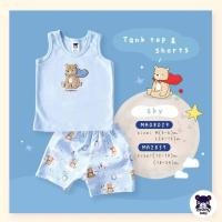 ราคา Mami babi ชุดเซ็ต เสื้อกล้าม กางเกงขาสั้น 3 6M 6 12M (21399253978)