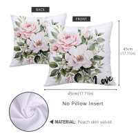 ราคา ปลอกหมอนตกแต่งโซฟาพร้อมหมอนอิงผ้าหุ้มเบาะโพลีสเอสเตอร์วันวาเลนไทน์การตกแต่งบ้านกำมะหยี่คล้ายผิวลูกพีชขนาด45 45ซม ลวดลายสองด้าน (20952917422)