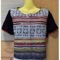 ราคา เสื้อใยกัญชงสีดำ คอกลม แขนสั้น แต่งงานเขียนเทียนมือลายโบราณ ซับในอัดกาวทั้งตัว ผ่าข้าง กุ๊นขอบแขน น่ารัก อก 42 ยาว 19 (19577823199)
