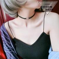 ราคา สร้อยแฟชั่นผู้หญิง สร้อยคอหัวใจ สร้อยมินิมอ สร้อยเชือกหัวใจแดง หัวใจดำ (9554686326)
