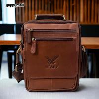 ราคา กระเป๋าสะพายข้างผู้ชาย กระเป๋าหนังแท้ หนังวัว กระเป๋าหนังผู้ชาย ไซส์ใหญ่ ขนาด 11 นิ้ว (15749349393)