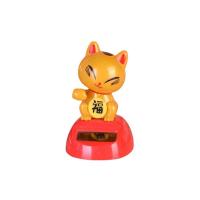 ราคา DSFGRST 1ชิ้น ของขวัญ ตกแต่งบ้าน เครื่องประดับรถยนต์ รูปปั้นหุ่น พลังงานแสงอาทิตย์ ของเล่นโมเดลแมวนำโชค ตุ๊กตาเขย่าหัวสวิง รูปแมวนำโชคเต้นรำ ของเล่นพลังงานแสงอาทิตย์ (14991410491)