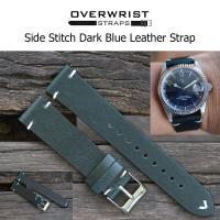 ราคา สายนาฬิกา สายหนังวัวแท้ overwrist side stitch leather strap (10297169347)