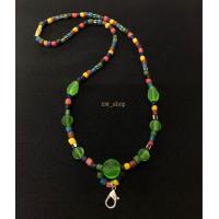 ราคา สร้อยคอลูกปัดโบราณ ลูกปัดหินสี เส้นสั้น 20 นิ้ว (21410206924)