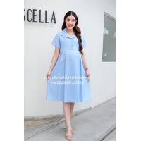 ราคา ชุดคลุมท้องสีฟ้าอ่อนใส่ได้ทุกโอกาสงานเรียบหรูใส่ได้ถึงคลอดนางแบบใส่ชุดจริงถ่าย (21204235722)