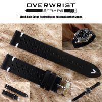 ราคา สายนาฬิกาแบบหนังวัว รุ่น Side Stitch Racing Quick Release Leather Straps (21219013209)