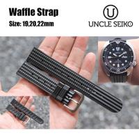 ราคา สายนาฬิกา สายยาง สายยางนาฬิกา Uncle Seiko Black Waffle Strap 192022mm (10610744682)