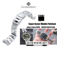 ราคา สายนาฬิกา สายเหล็กข้อกลางเงา รุ่น Miltat Strapcode Super Oyster Middle Polished for SKX007009011A657002 and Seiko5sport SRPD5153555759616365 (673630795)