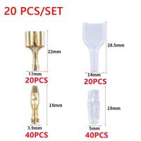 ราคา 10 20 50ชุดเย็นกดวัสดุทองแดงแยกออกเป็นสองอุปกรณ์เสริมในรถยนต์เปลือกโปร่งใสขั้วต่อชุดการเชื่อมต่อสายไฟชายหญิง (16760818723)