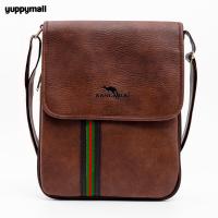 ราคา กระเป๋าสะพายข้างผู้ชาย งานวินเทจ ทรงแบน ซิปรอบ สะพายไหล่ สำหรับผู้ชาย (12764258234)