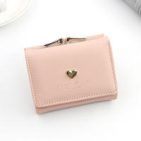 ราคา สีทึบคลัทช์หัวเข็มขัดรูปหัวใจกระเป๋าสตางค์ใบสั้นย้อนยุคหนังกระเป๋าสตางค์หลากสีขนาดเล็กของเด็กผู้หญิง Dompet Koin กระเป๋าสตางค์ผู้หญิง (19593279781)
