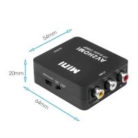 ราคา RCA เอวีไปยัง HDMI เอวีไปยัง HDMI 1080P AV2HDMI เอวีไปยัง HDMI ขนาดเล็กตัวแปลง HDMI RCA AV CVSb L R เป็น HDMI (20916920177)