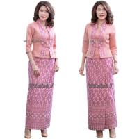 ราคา ชุดผ้าไทย ชุดไทยประยุกต์ เสื้อ ผ้าถุง ฝ้ายคราม เลือกได้ โอรส เทา กะปิ ไซส์ XS S M L XL XXL อัดกาว ผ้านิ่ม ชุดคุณครู ชุดทำงาน ชุดสุภาพ ชุดออกงาน ชุดญ (21412330905)