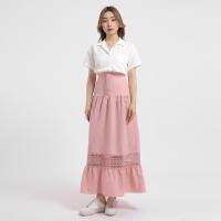 ราคา Closet Crush Lemonade กระโปรงลูกไม้ยาวสีมพู (21393061460)