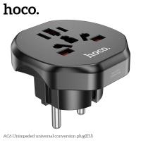ราคา Hoco อะแดปเตอร์ชาร์จอเนกประสงค์100 อะแดปเตอร์เดินทางสากล AC6ของแท้ปลั๊กไฟของสหภาพยุโรปการเดินทางเครื่องชาร์จผนังอะแดปเตอร์สำหรับ Iphone Xiaomi Samsung Huawei (20692190175)