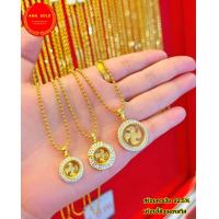 ราคา จี้กังหันล้อมเพชรพร้อมสร้อยคอเงินชุบทองไข่ปลา ยาว 22 ซม (21423138406)