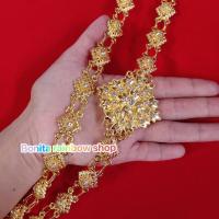 ราคา สร้อยสังวาลย์ชุดไทย ประดับเพชรพลอย เครื่องประดับชุดไทย ใส่ได้ทั้งเด็กและผู้ใหญ่ GK9901 (20889038158)