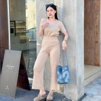 ราคา SpinnyHouse ชุดเซ็ต 2 ชิ้น เสื้อแขนสั้น กางเกงขายาวทรงกระบอก ผ้าไหมพรมร่องยืด สาวอวบใส่ได้ รุ่น ห่านฟ้า (21397911153)