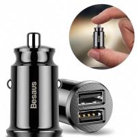 ราคา ไฟสัญญาณชาร์จแบตรถกับ USB คู่อัจฉริยะและพอร์ต USB คู่3 1A ที่ชาร์จในรถขนาดเล็ก (21073156602)