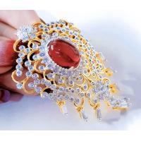 ราคา สร้อยคอชุบทอง 24K จี้ทองทับทิมระย้าโบราณแท้ฉลุลายตัวชายล่างเพชรอิสระ ด้านหลังสามารถปรับแขวนเป็นจี้ได้ หลากหลายสไตล์ให้เลือก (21313780194)