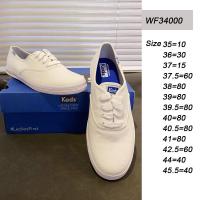 ราคา ยี่ห้อ Keds สต็อกสีพื้นต่ำส้นแบนรองเท้าสีขาวรองเท้าผ้าใบหนังรุ่นเดียวกับเจิ้งซิ่วเจิ้งสไตล์เกาหลี (20474915748)