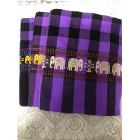 ราคา ผ้าขาวม้าทอมือ ตาสก๊อต ปักลายช้าง (21348814179)