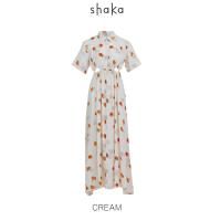 ราคา Shaka SS22 Infinity Dress เชิ้ตเดรสยาว แขนสั้น ดีไซน์เว้าช่วงเอว DS S220416 (21426933486)