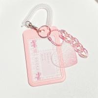ราคา Bus Card Sleeve Student Card Holder Love Card Holder High Appearance Card Sleeve Flash Pink Ferrule Key Chain Clip (20512724127)