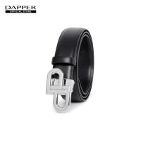 ราคา DAPPER เข็มขัดหนังแท้ DP Iconic Silver Buckle สีดำ (21430289367)