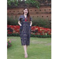ราคา ชุดเดรสผ้าฝ้าย ทรงกะเหรี่ยง (21407133459)