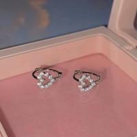 ราคา Suwann na shop ราคาต่อคู่ ต่างหูห่วง ต่างหูเงินแท้ ห่วงหัวใจเพชร (21410454990)