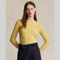 ราคา Polo Ralph Lauren เสื้อกันหนาวผู้หญิง Pullover Cable Knit Wool Cashmere Sweater รุ่น WMPOSWENC020773 สีเหลือง (20853804305)