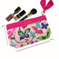 ราคา กระเป๋าเครื่องสำอางค์ estee สีชมพูลายผีเสื้อ (21428771787)