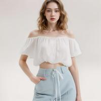 ราคา BRANCHÉ ครอปเปิดไหล่ ชุดไปทะเล เสื้อเกาะอก เสื้อครอปปาดไหล่ เสื้อไปทะเล ใส่เที่ยว เสื้อปาดไหล่ แขนสั้น ชุดเล่นสงกานต์เสื้อ แขนกุดชุดเที่ยวทะเลฤดูร้อน 2401013900101 (21422810962)