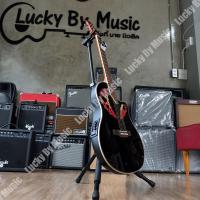 ราคา พร้อมส่ง Paramount Gusta กีต้าร์โปร่งไฟฟ้า หลังเต่า ขนาด 41 นิ้ว ขนาดมาตรฐาน สีดำ ปรับได้ 3 ย่านเสียง ฟรี ปิ๊ก 4 อัน ใบอร์ด ประแจ ส่งด่วน (21426595840)